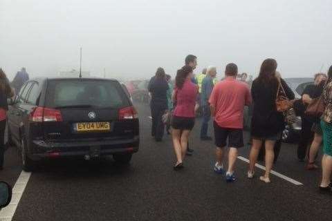 Fog on the Sheppey Bridge in September 2013. Picture: Louise Farrugia