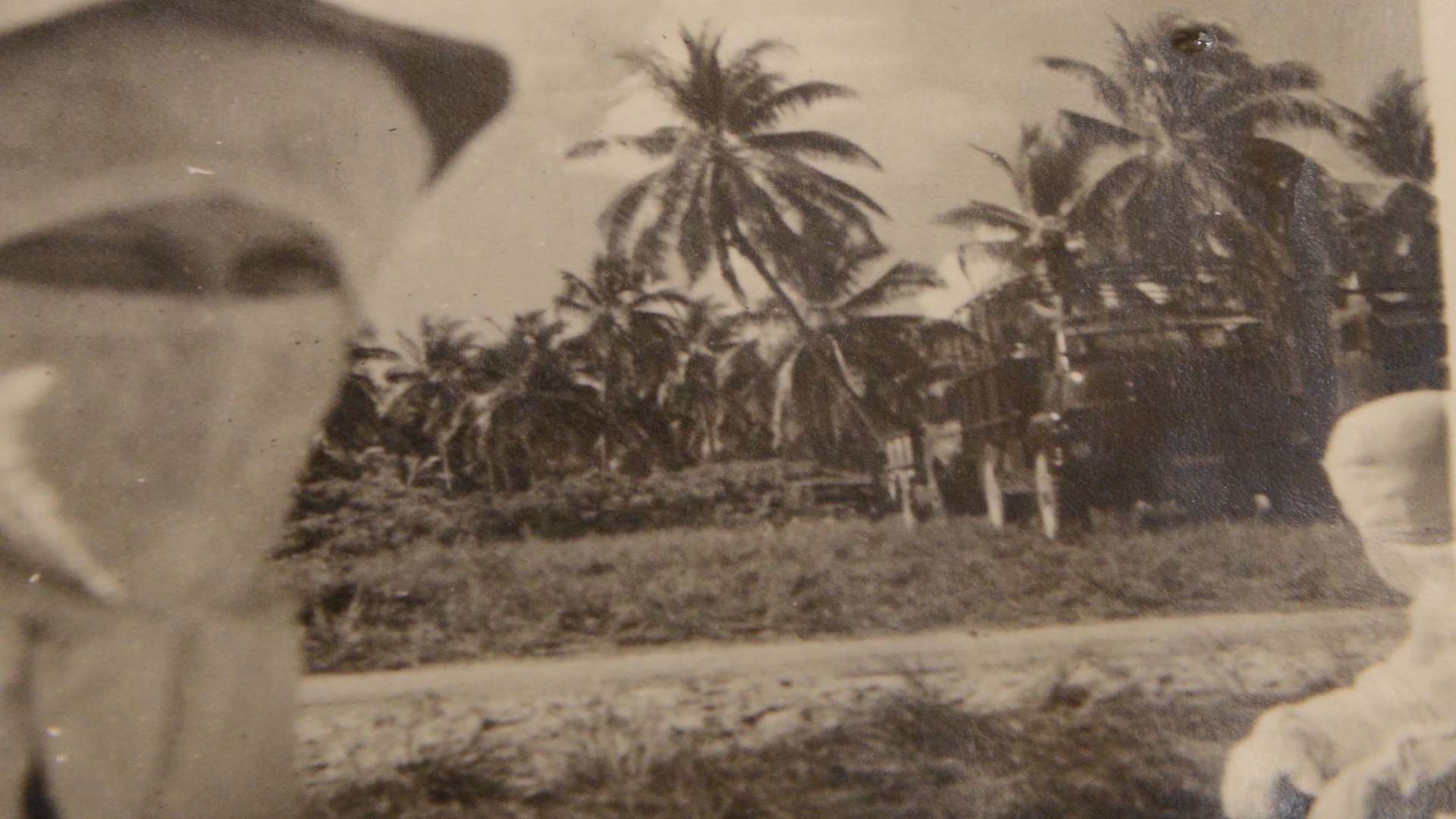 Don wearing protective clothing during nuclear testing on Christmas Island