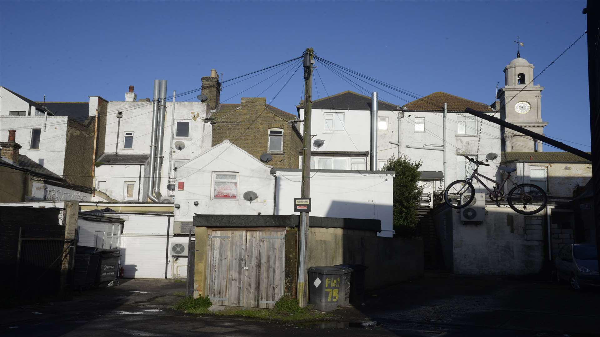 Buildings at the end of Beach Street would have been demolished