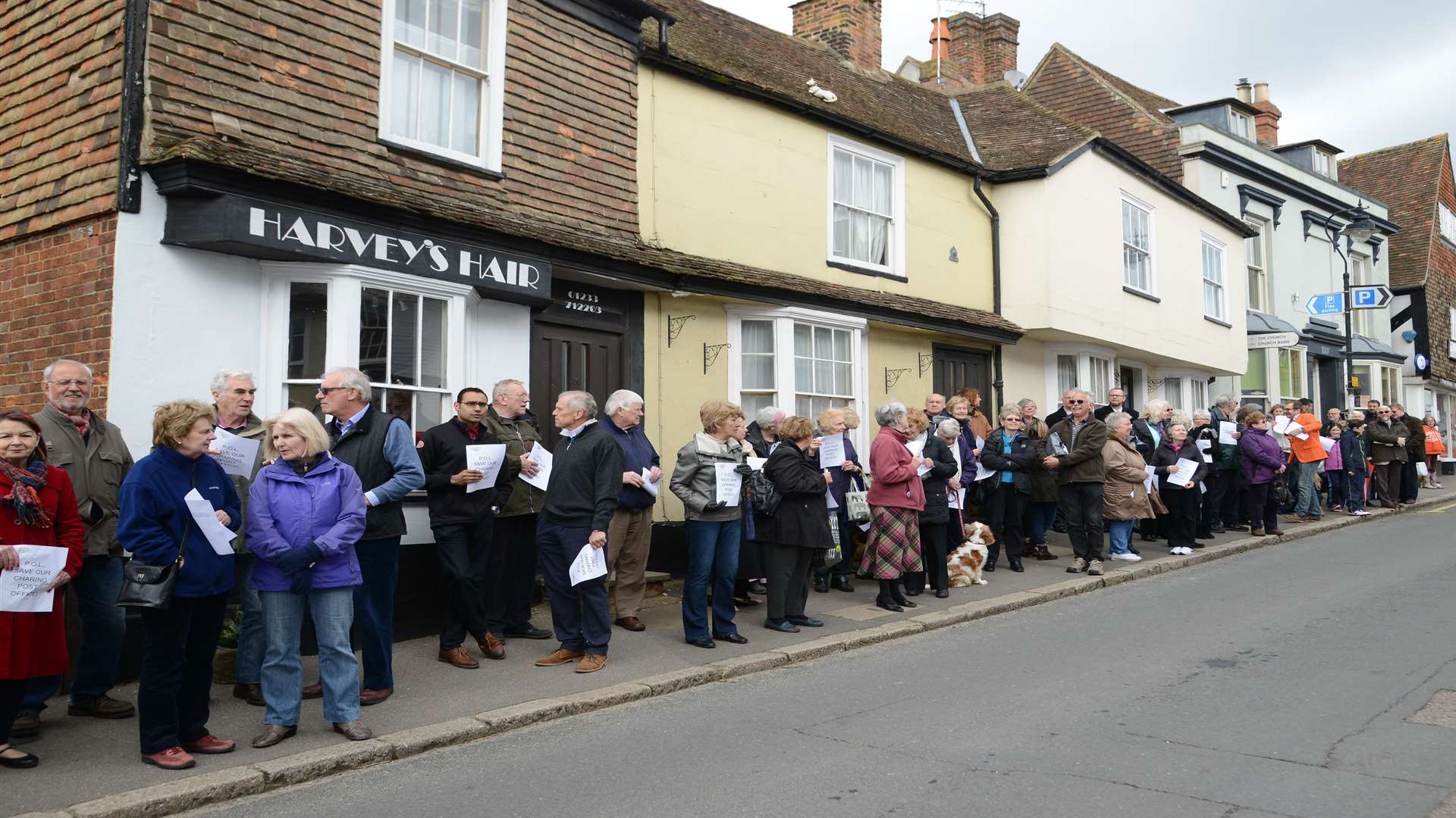 A host of residents joined the protest