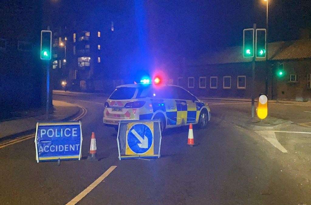 Emergency services closed off the road. Picture: Blue Light Media