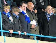 Sir Patrick Stewart in the crowd at Priestfield