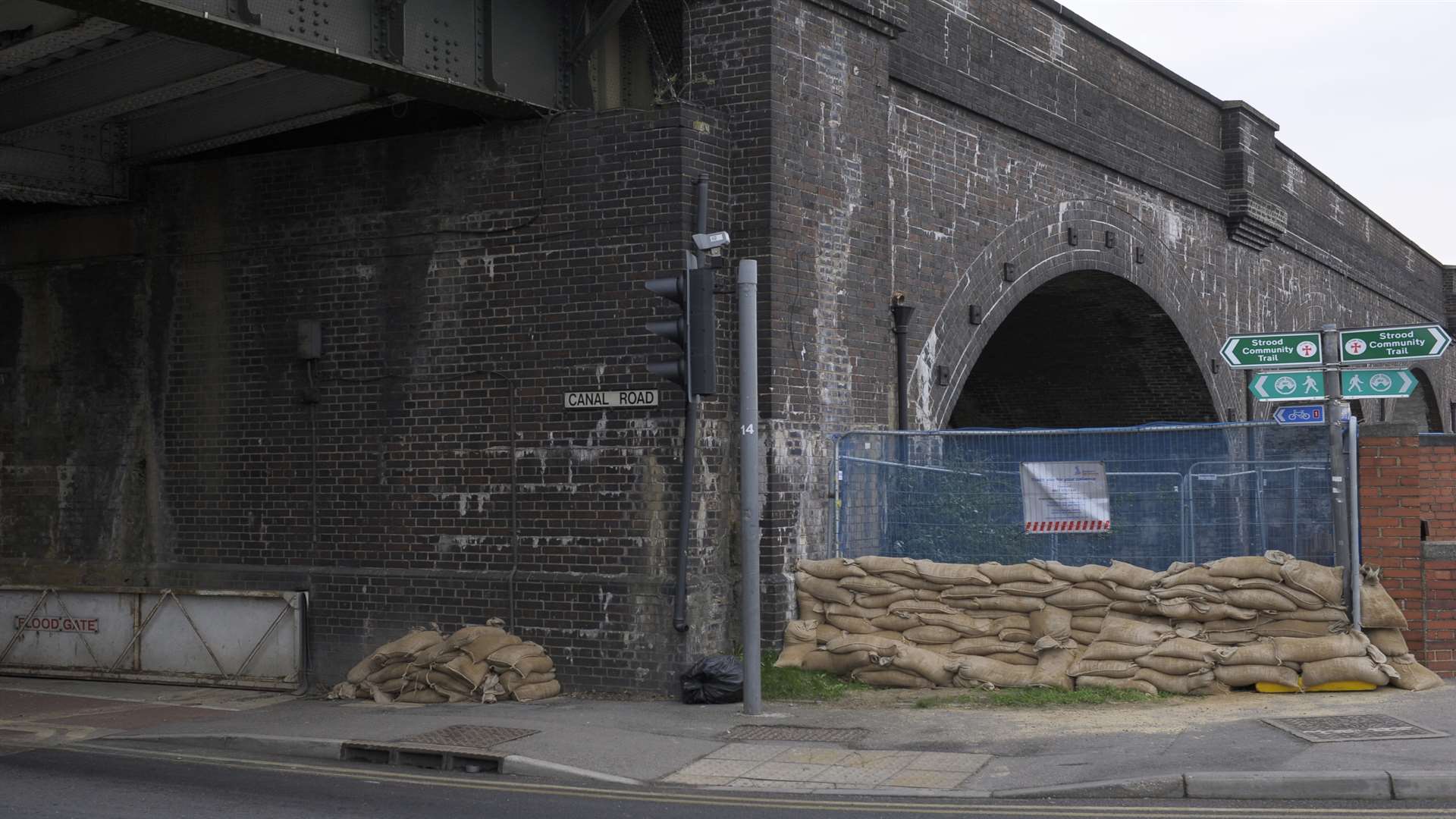 Someone had been living in the arch in Canal Road, Strood