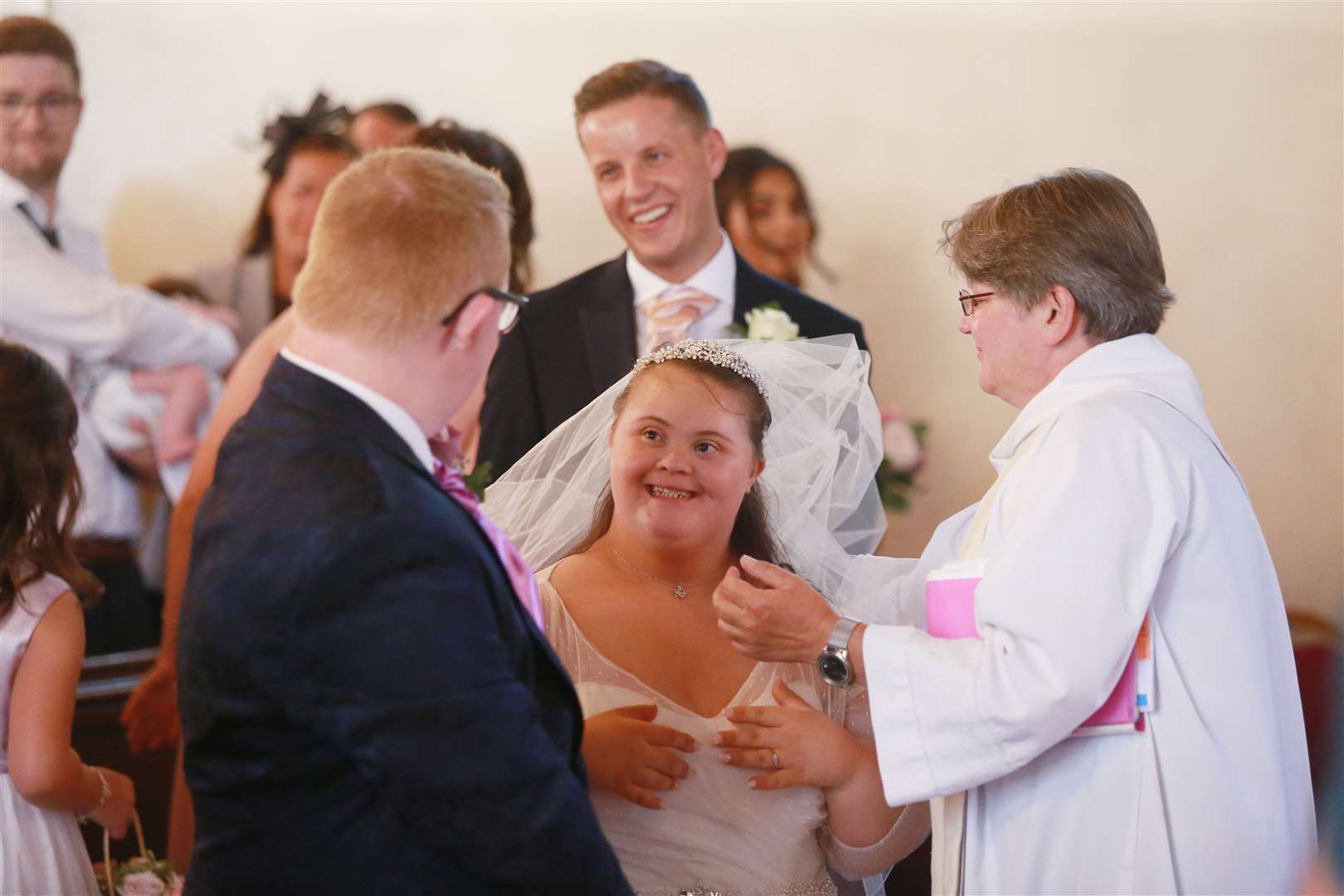 Kieran and Emmie on their wedding day Picture: John Westhrop