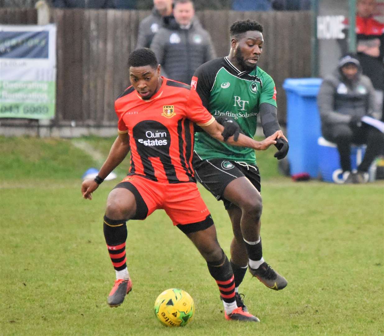 Action from Sittingbourne's 2-1 defeat at Phoenix Sports Picture: Ken Medwyn