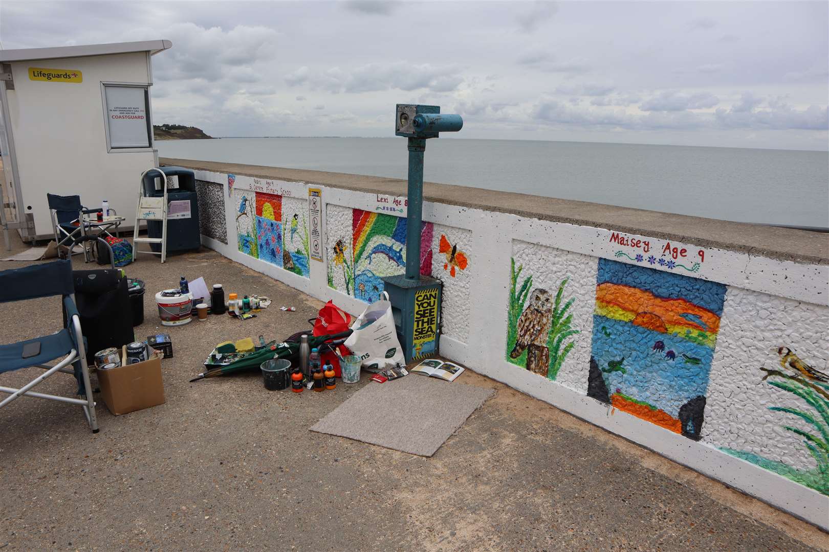 Work in progress on the promenade at Leysdown