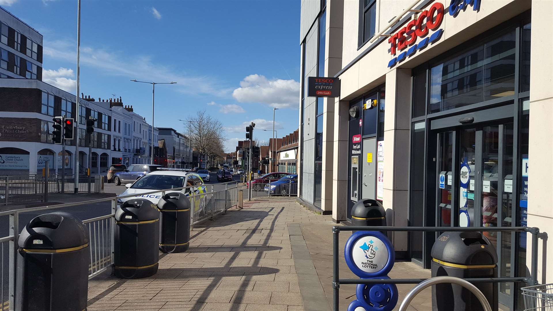 Police were called to Tesco in New Dover Road, Canterbury