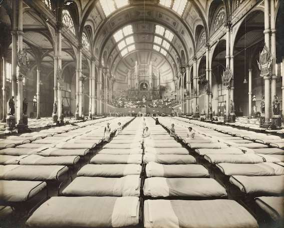 The venue was used as a refugee camp in the First World War (Google Arts and Culture/Alexandra Palace archives/PA)