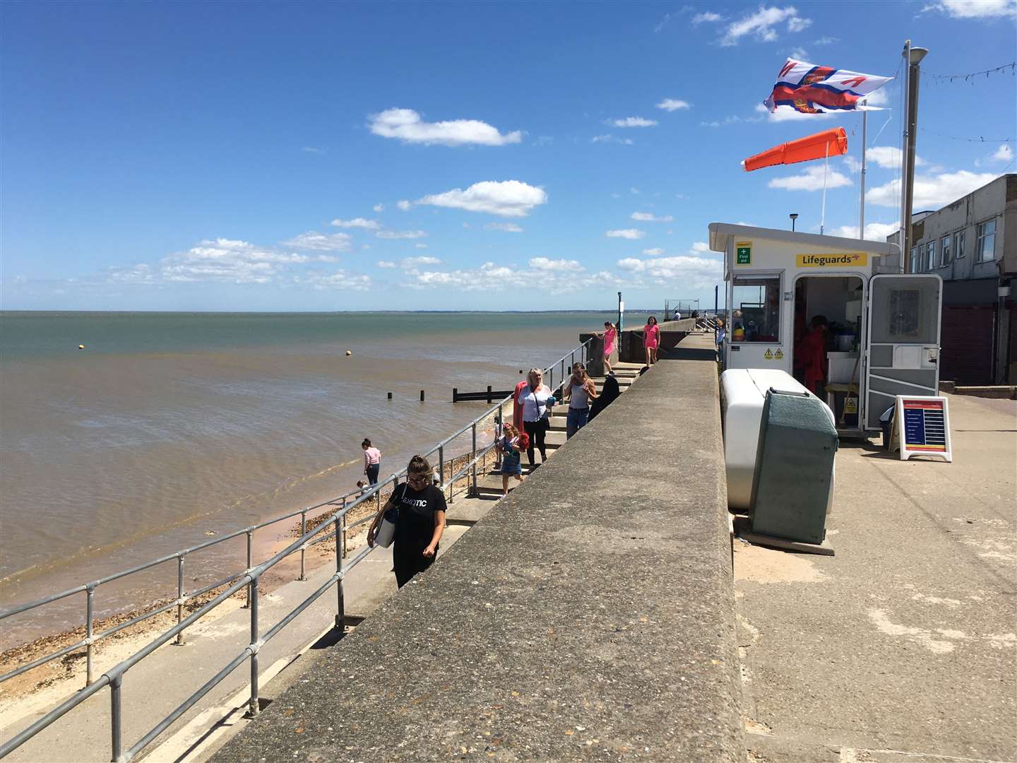 Leysdown beach this weekend where the RNLI lifeguards were on duty