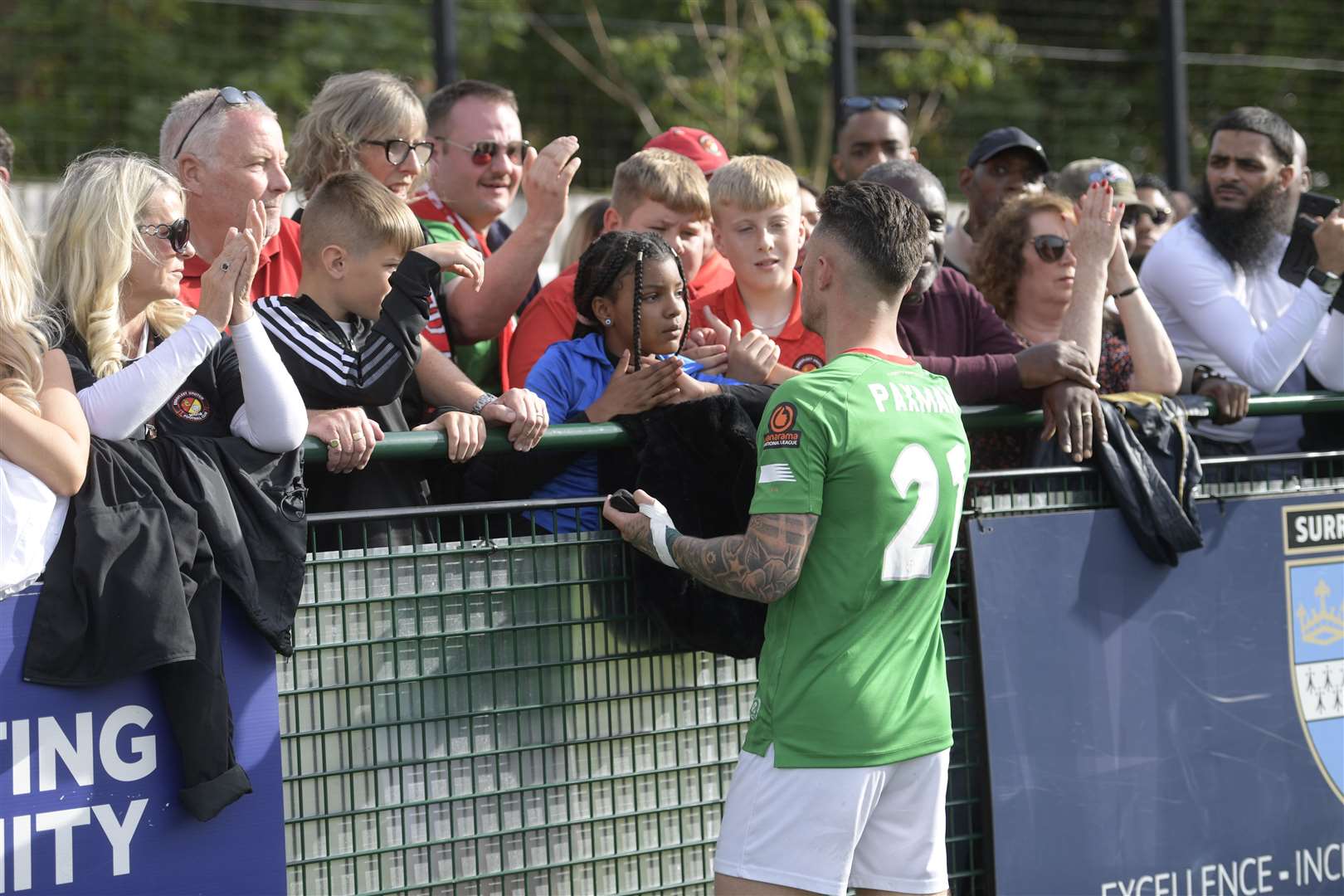 Fleet's Jack Paxman thanks the travelling fans for their support. Picture: Barry Goodwin