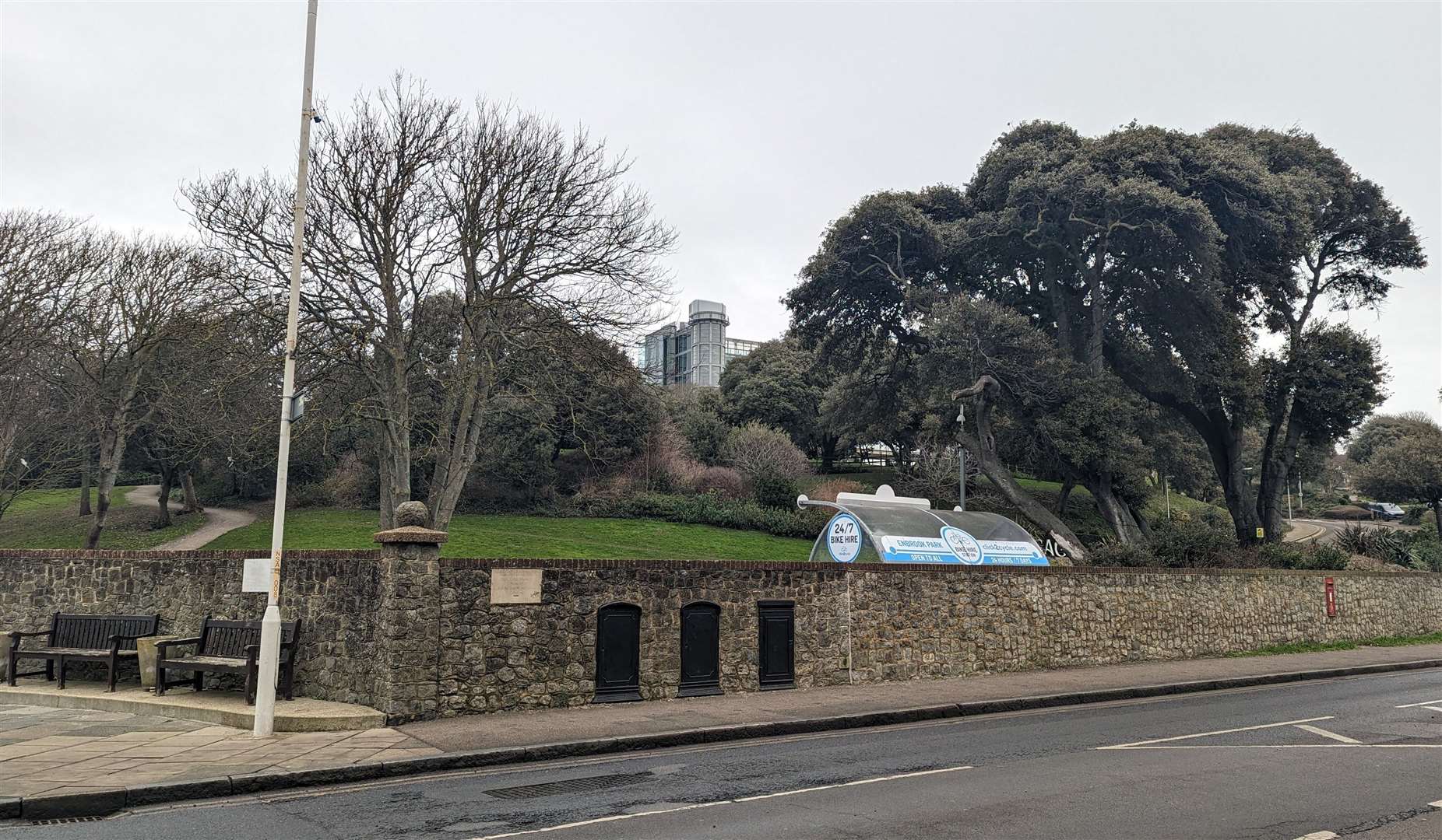 Enbrook Park seen from the main road from Folkestone into the village of Sandgate