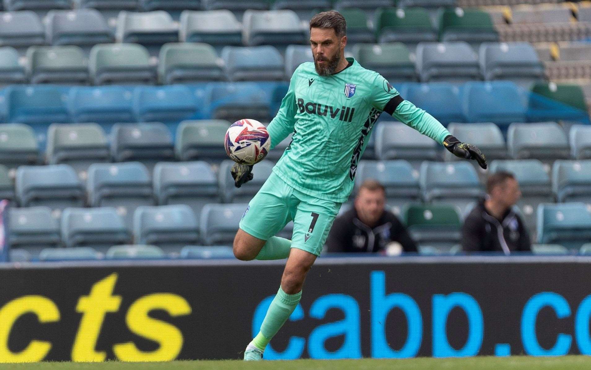 Glenn Morris was back in goal for Gillingham's match against Chesterfield Picture: @KPI_Julian