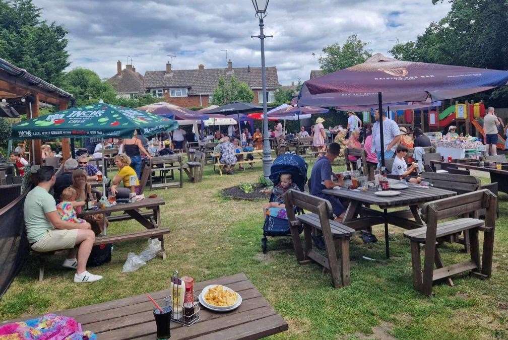 The Redstart Inn’s popular pub garden