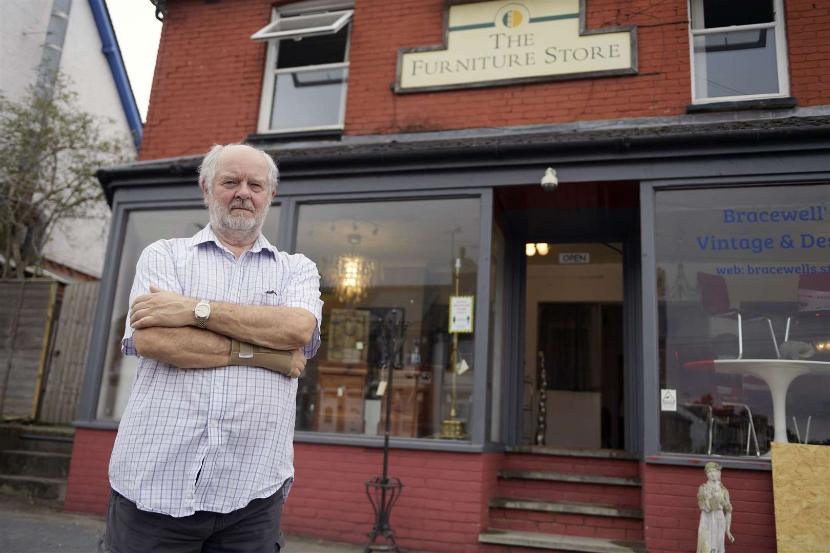 Former owner David Bracewell outside the shop. Picture: Barry Goodwin