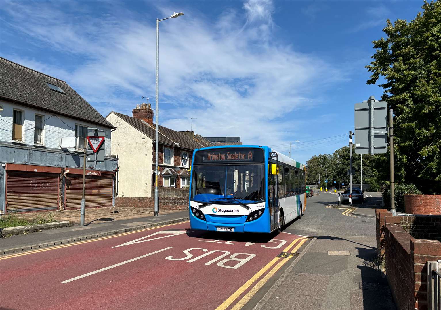 The prohibited section of Beaver Road is a bus and taxi-route only