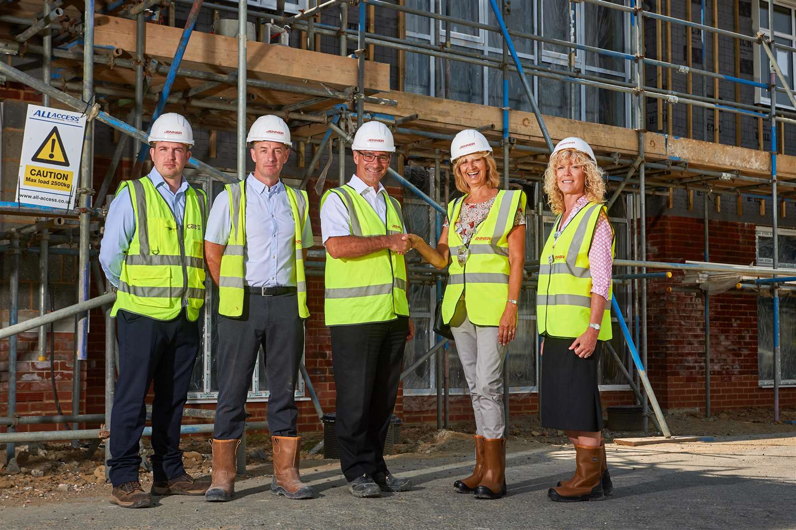 Topping out ceremony at the new Care UK home in Whitstable. Picture: Simon Jacobs (3604982)