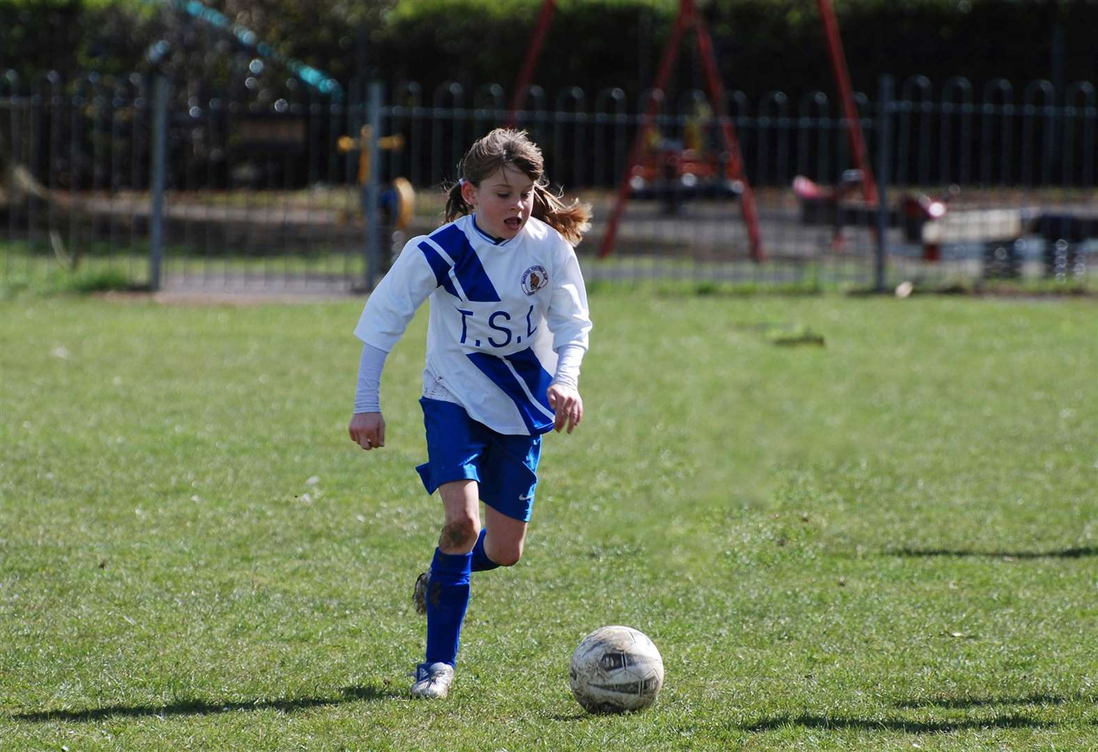 A young Alessia Russo playing for Bearsted boys