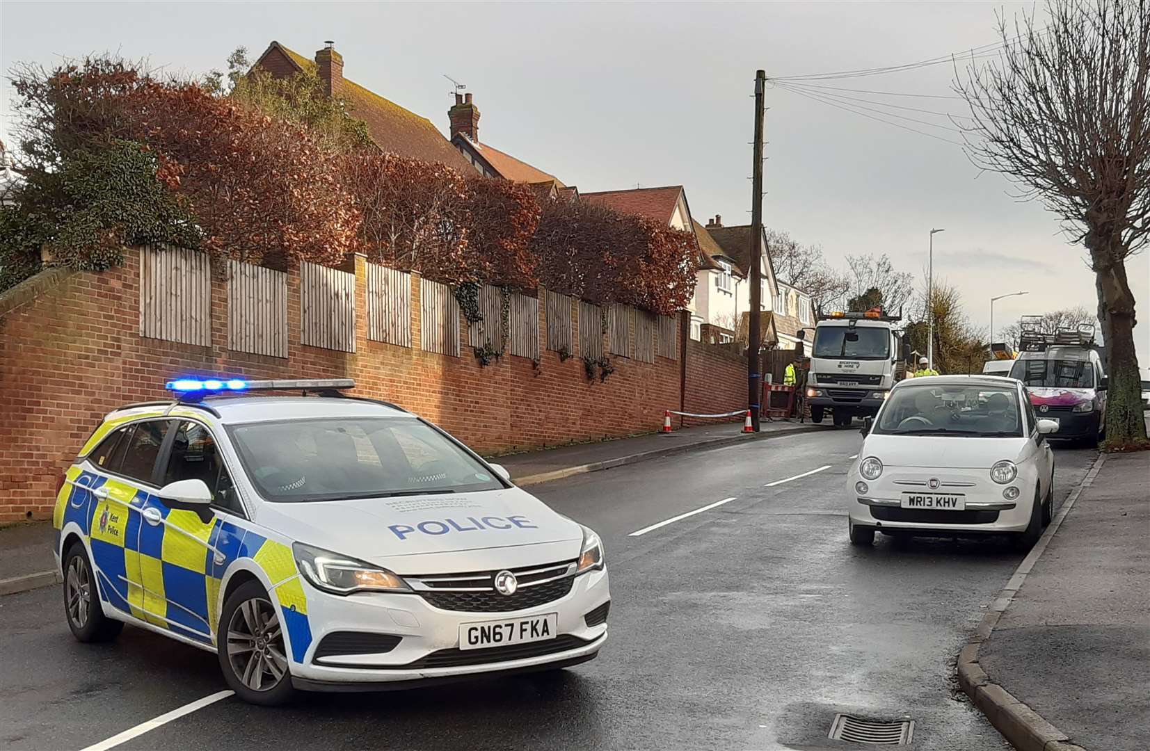 Aaron crashed his van in Beltinge Road in the early of hours of the morning on December 22