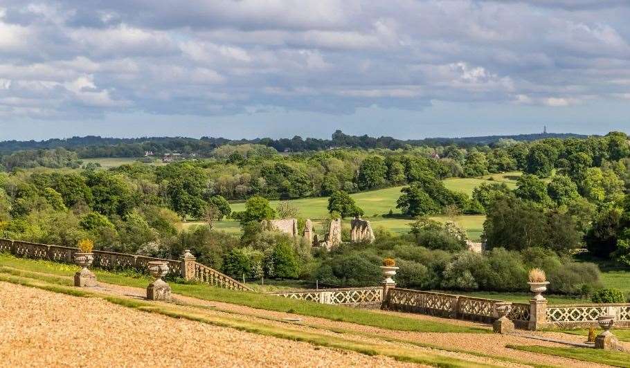 Spot the Bayham Abbey ruins from the lawn. Picture: Hamptons