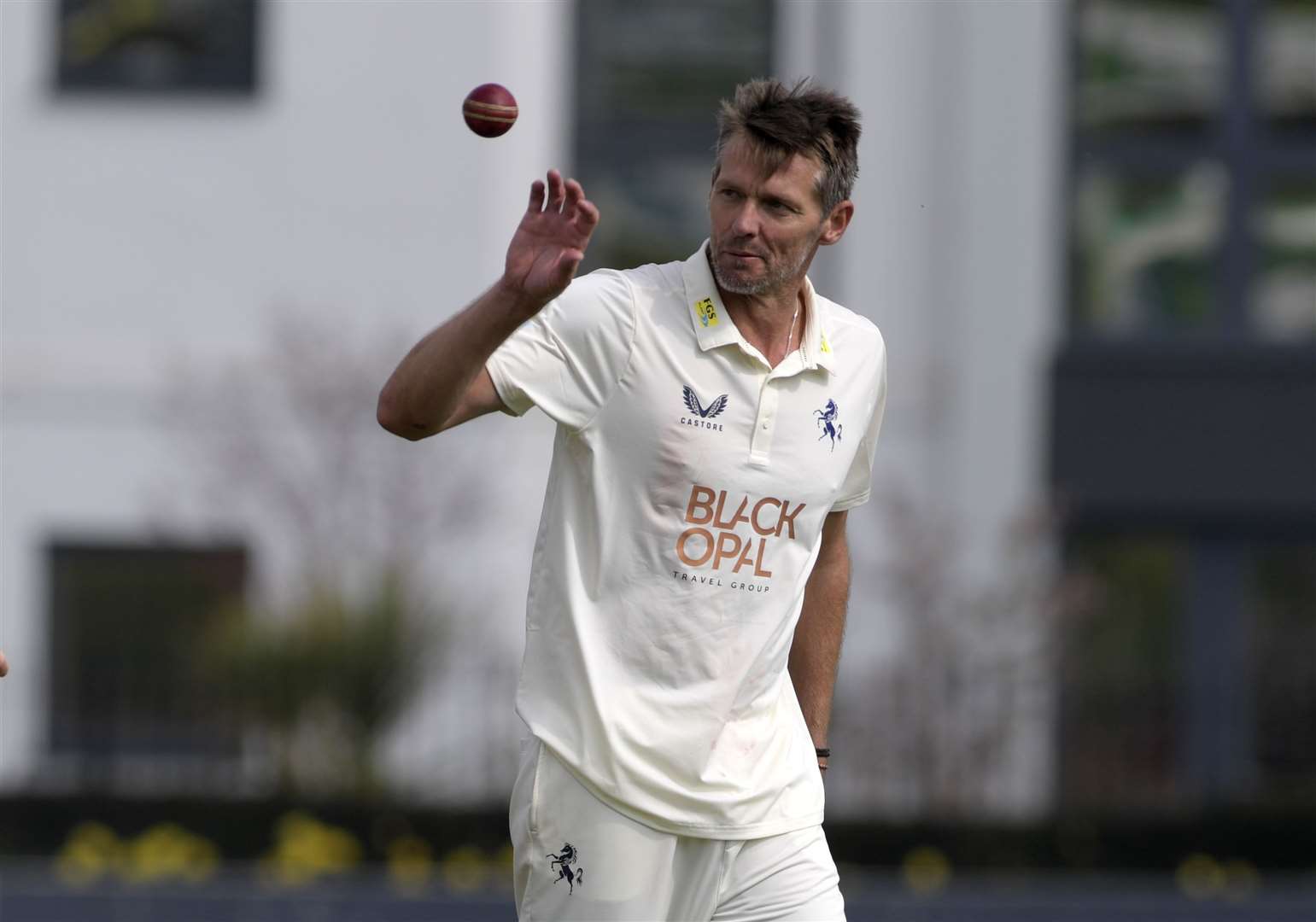 Veteran Kent bowler Michael Hogan. Picture: Barry Goodwin