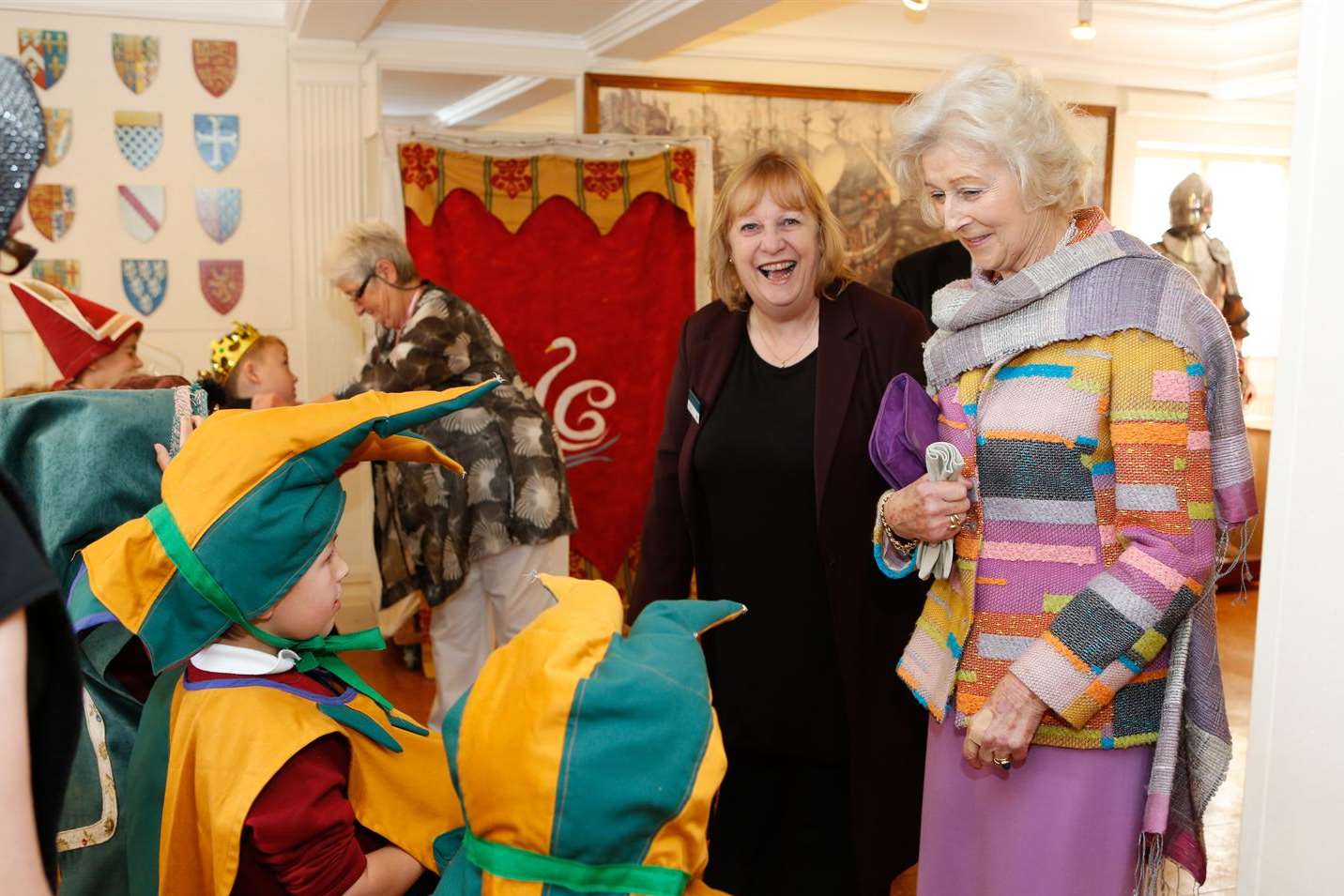 Princess Alexandra meets youngsters from Leeds and Broomfield Primary School. Picture: Matthew Walker