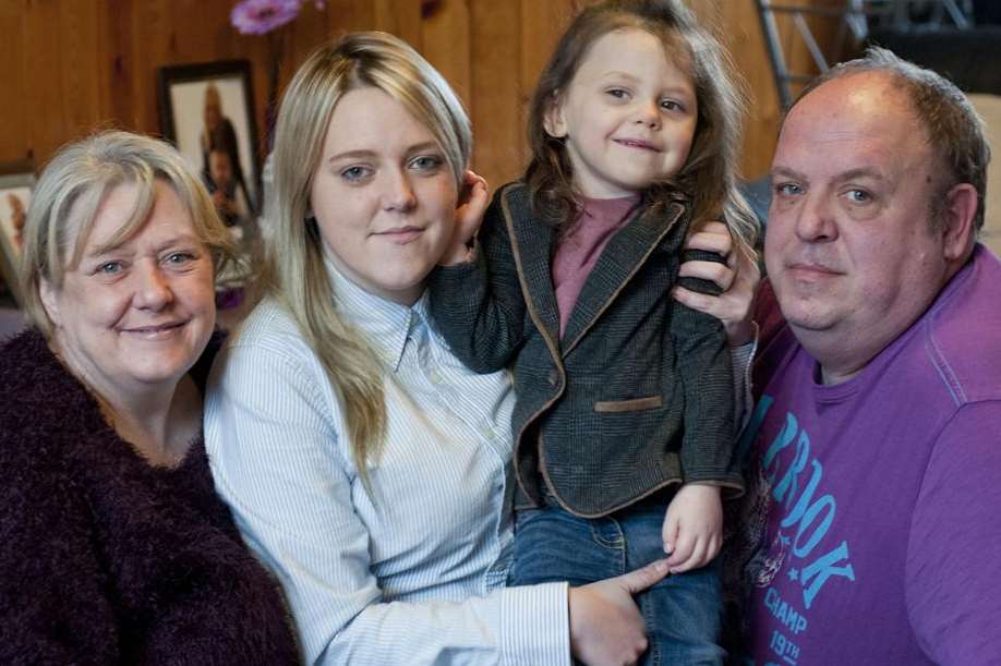 Kathy, Sam, Millie and Paul De Vere. Picture: Chris Gray