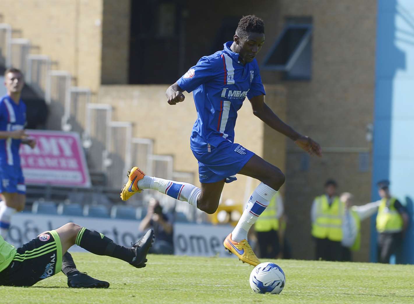 Emmanuel Osadebe in action against Sheffield United Picture: Barry Goodwin