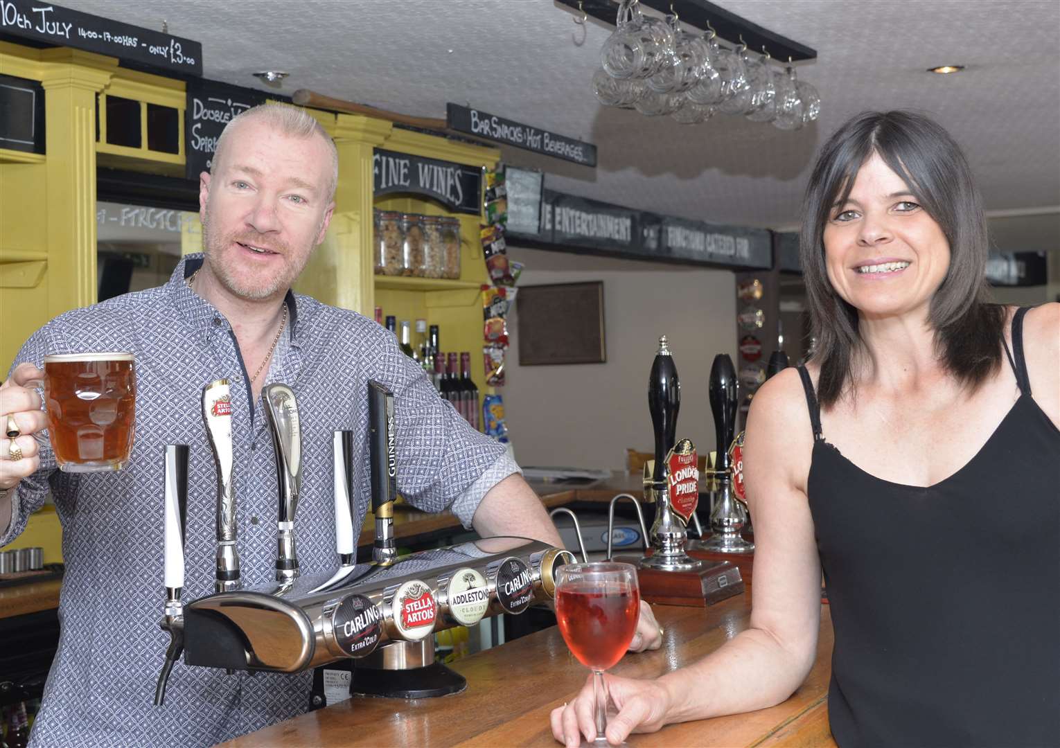 Matthew Bryant and wife Caroline Bryant at the Hare and Hounds. Picture: Ruth Cuerden