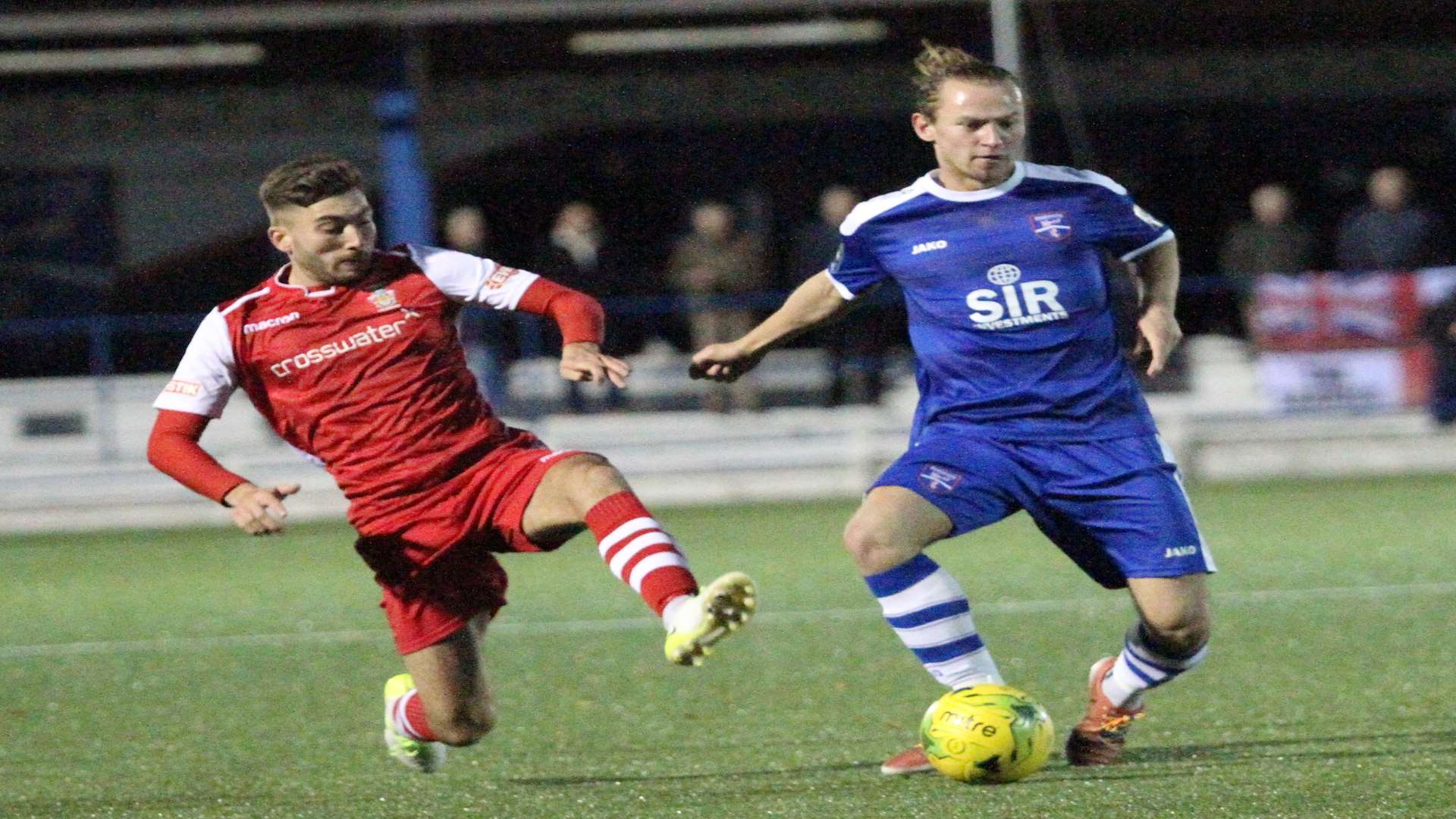 Action from Margate's 2-0 win over Egham on Saturday Picture: Don Walker