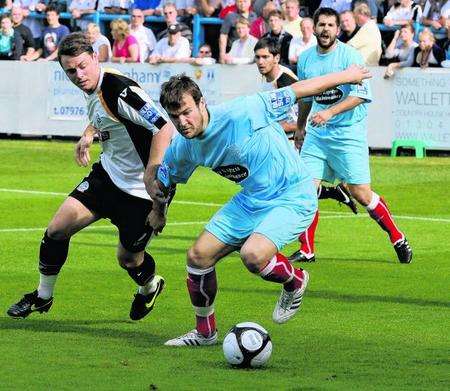 Dover Athletic striker Frannie Collin