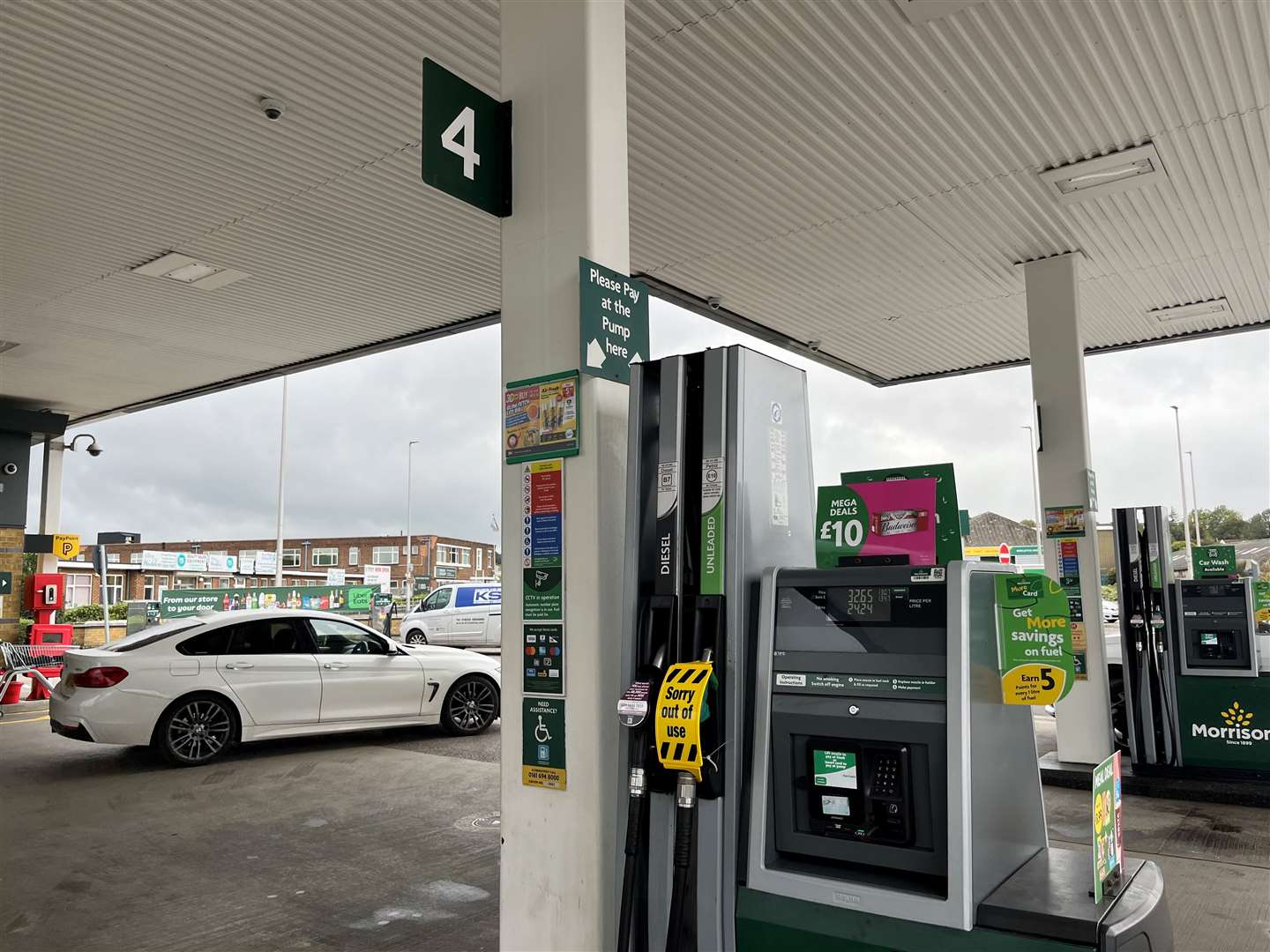 Four pumps at Morrisons Petrol Station in Strood were out of use this week