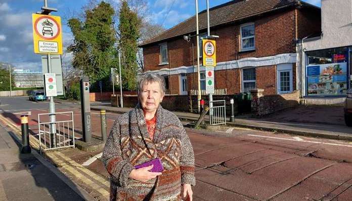 Former Mayor of Ashford, Cllr Jenny Webb, called for action to be taken in Beaver Road last year