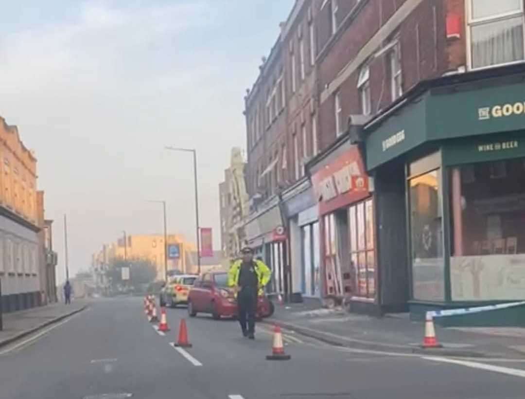 Police were called to Northdown Road in Margate after the crash. Picture: Ben Cooper