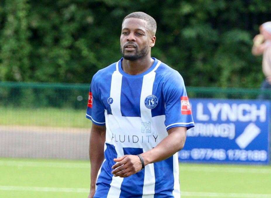 Herne Bay striker Mike Salako - has scored in each of their past two games. Picture: James Aylward