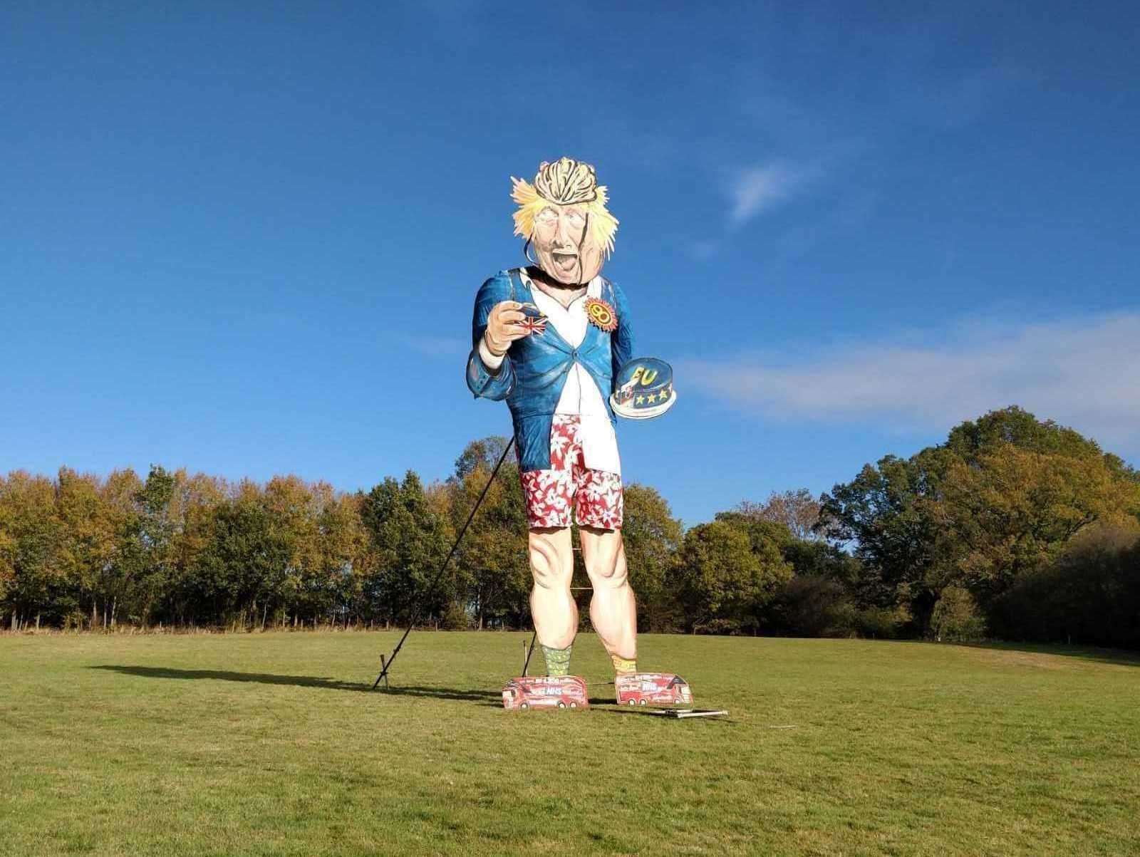 Liz Truss' predecessor Boris Johnson has also been the Edenbridge Bonfire celebrity effigy in the past