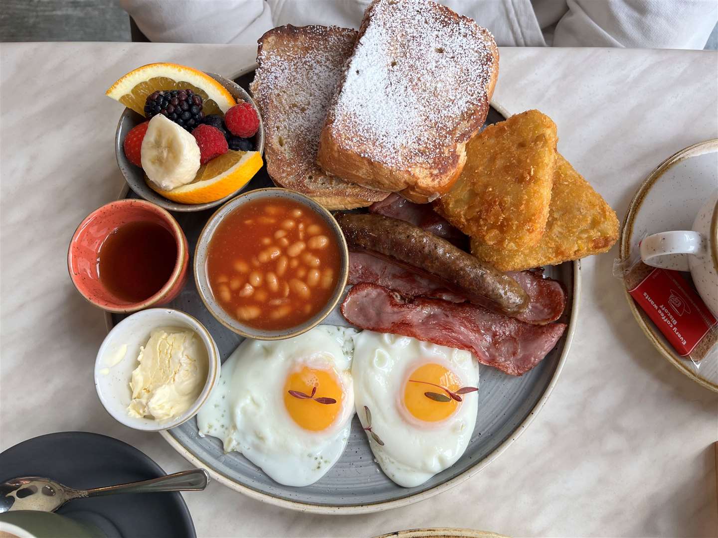 My partner’s meal was called the ‘French Connection’ and included sweet and savoury options