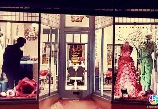 A2 Barbers in Gillingham's window display ahead of this year's Remembrance Day. Picture: Christina Jayne