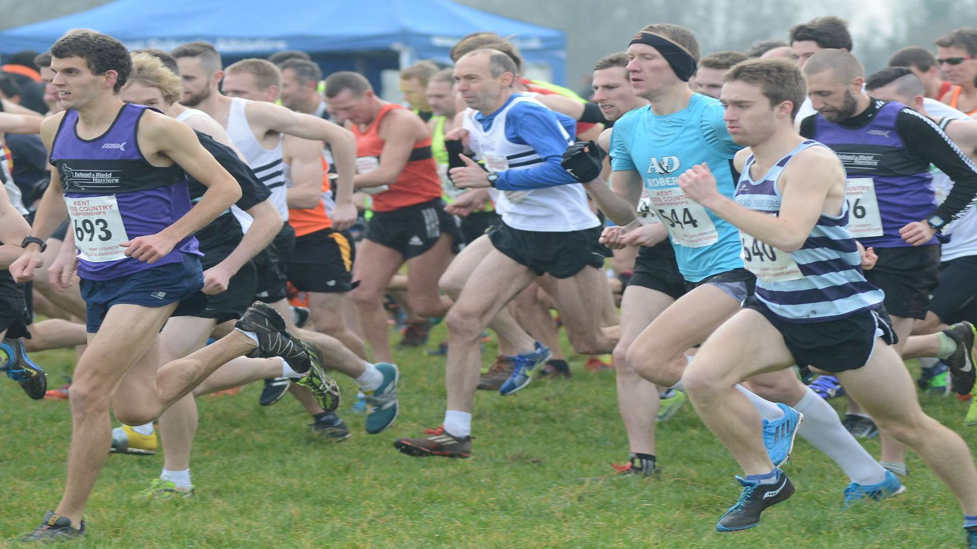 Up and running in the senior men's race Picture: Gary Browne