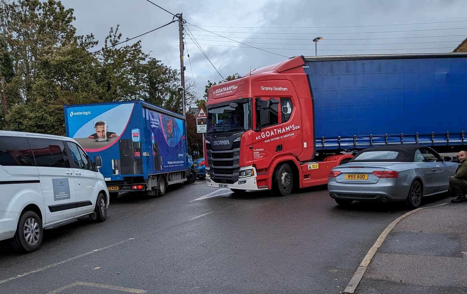 Traffic building up in Teynham due to raodwork diversions. Picture: Natalie Taylor