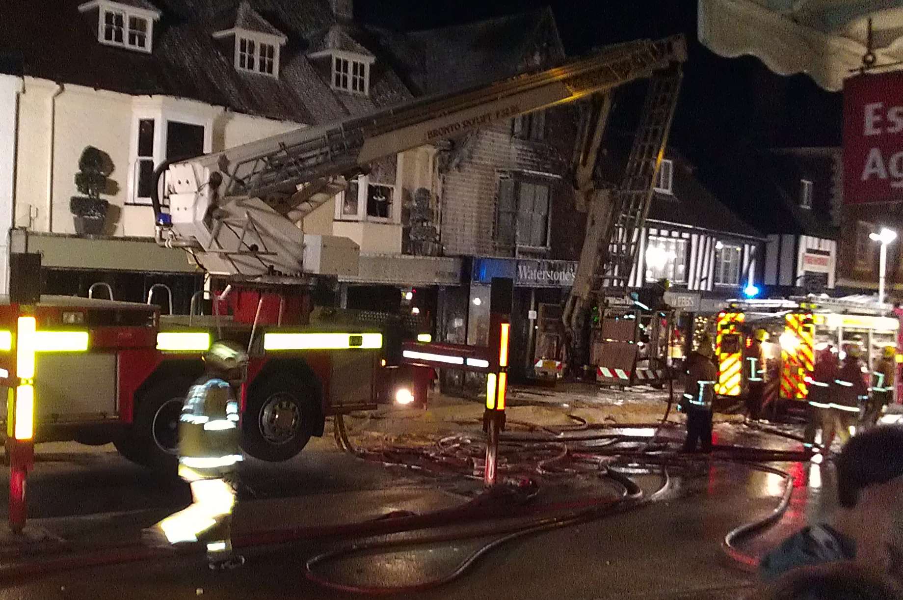 Firefighting equipment across Tenterden High Street