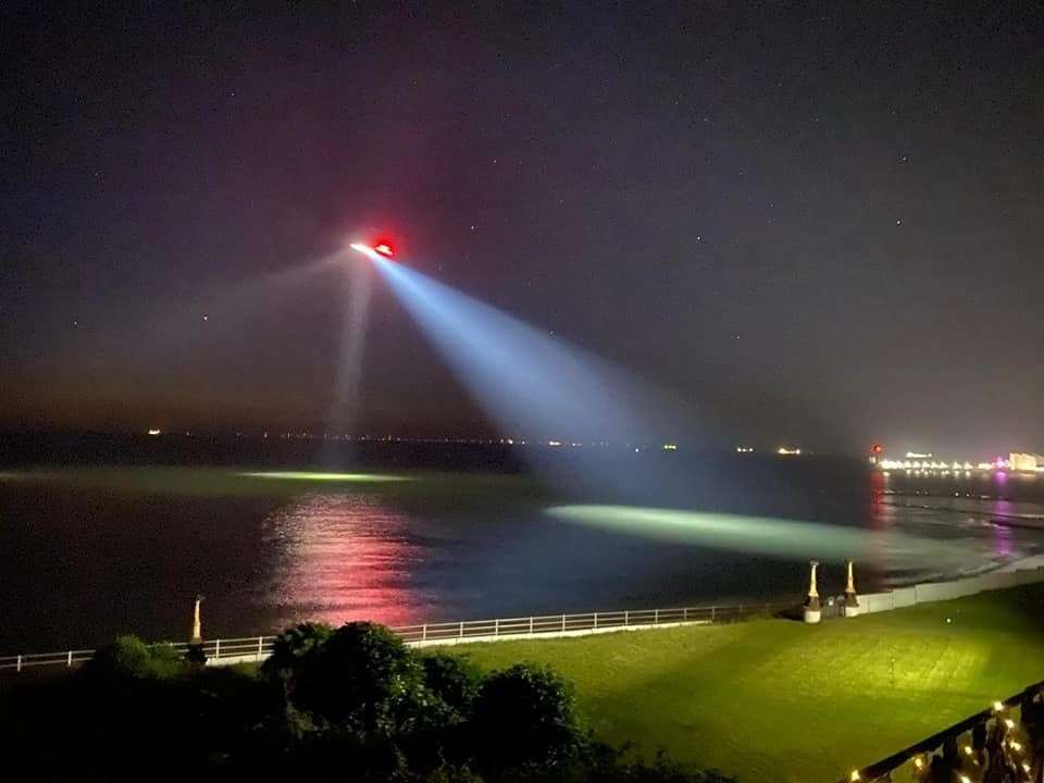 The chopper was seen hovering across Birchington, Margate and Westgate. Picture: Lucy Davenport