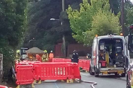 Homes have been evacuated in Lympne after a gas leak