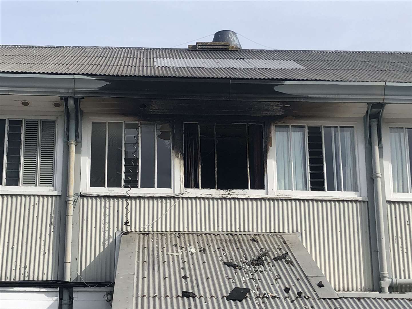 Fire damage at Ship and Trades pub