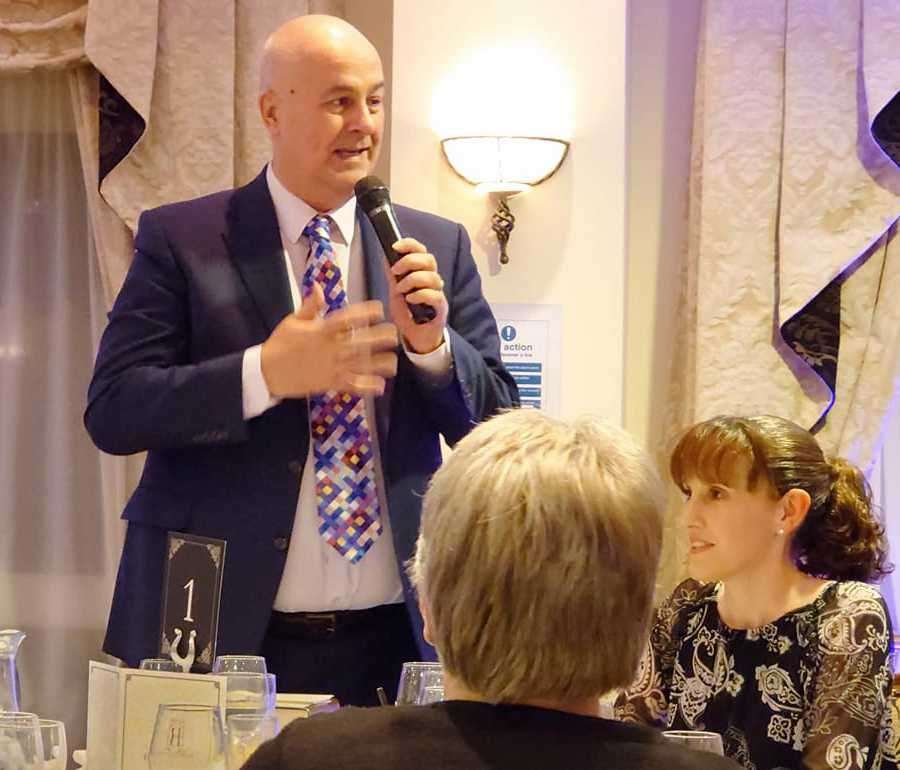 Broadcaster Iain Dale at the Sittingbourne and Sheppey Conservative Association annual dinner at Hempstead House, Bapchild