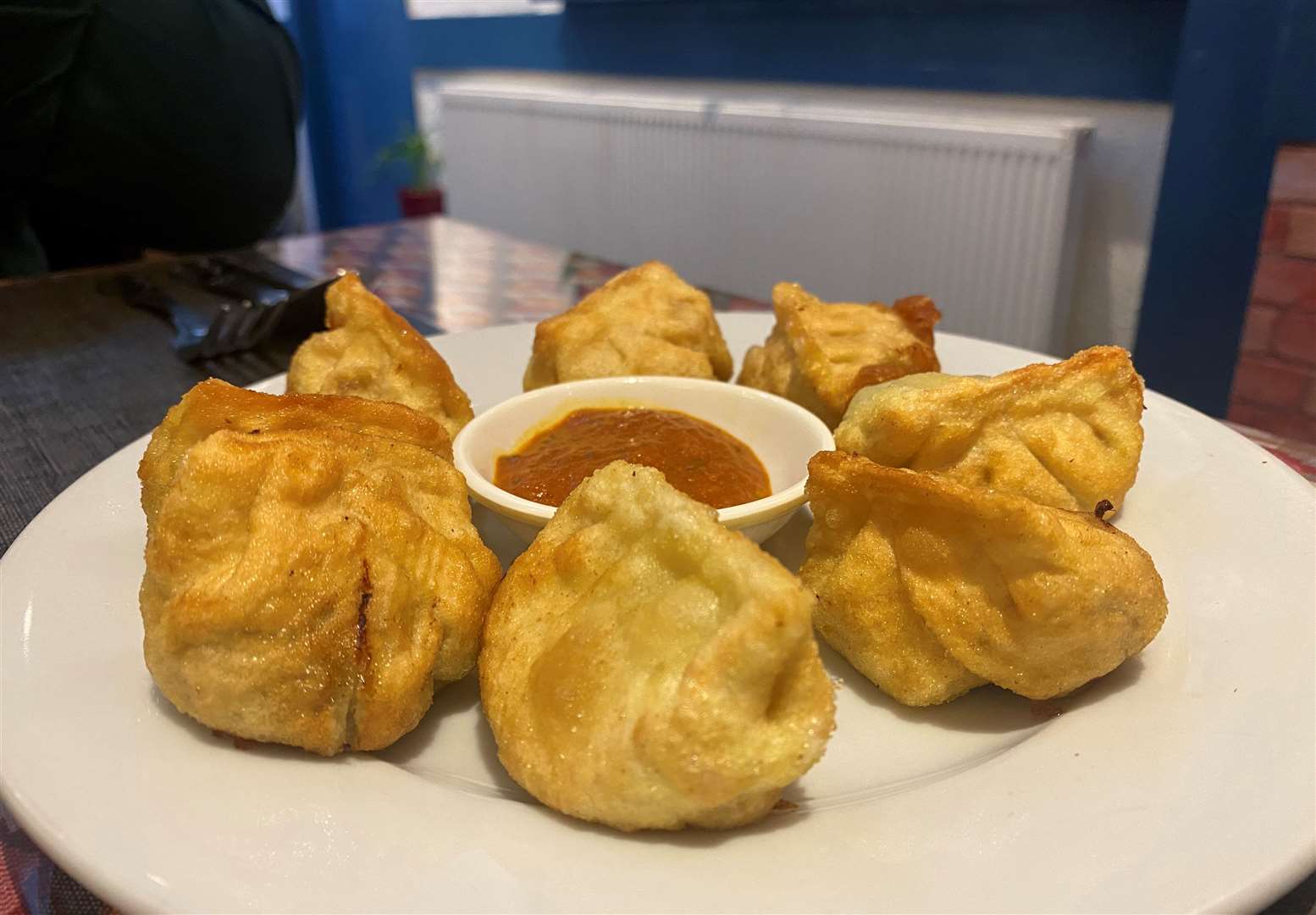 Fried vegan momos