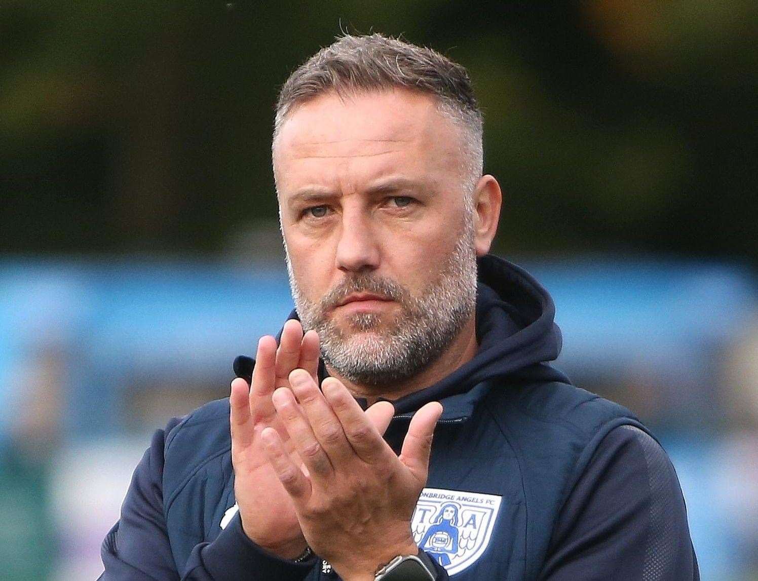 Tonbridge Angels manager Jay Saunders. Picture: David Couldridge