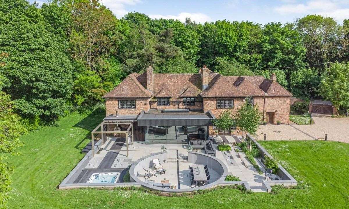 Maypole Farm, near Folkestone, is a Grade II-listed property in the village of Hawkinge. Picture: Strutt & Parker