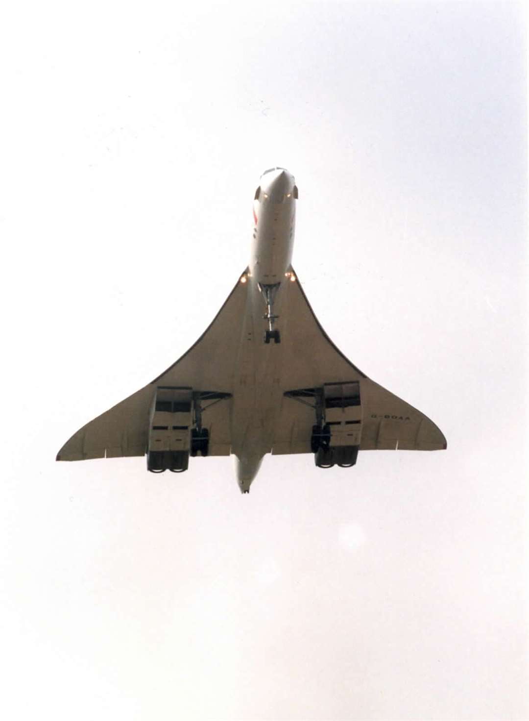 The Concorde in flight