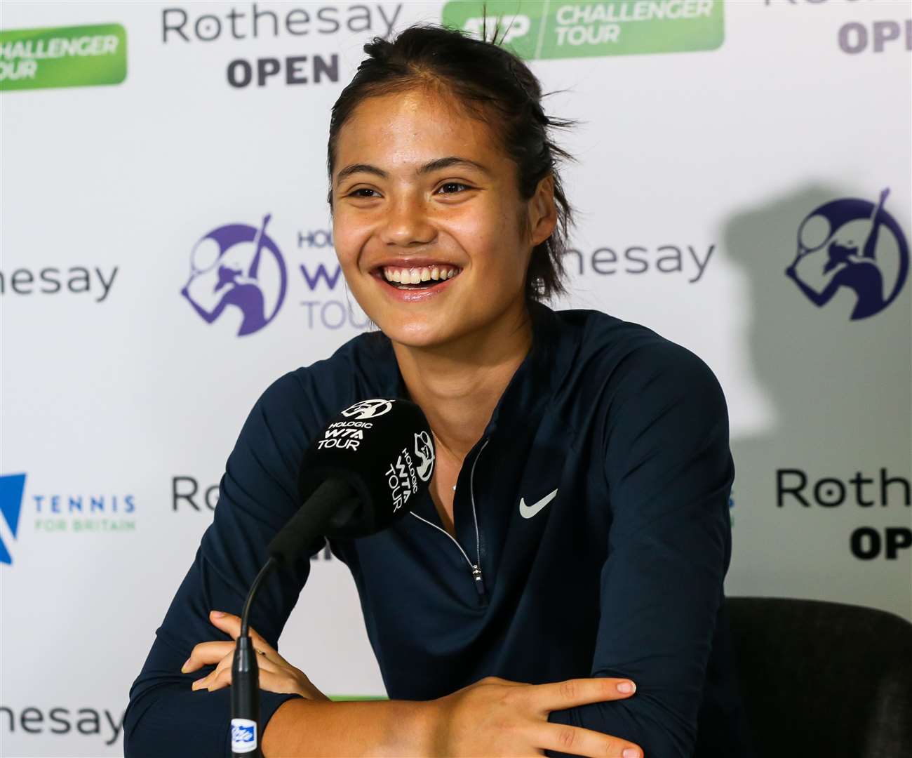 Emma Raducanu is safely into round two at Wimbledon Picture: LTA/Getty