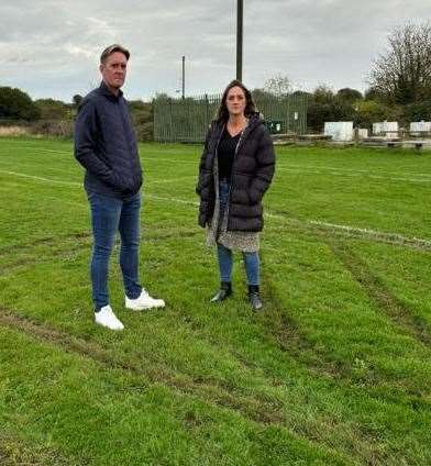 Club manager Lee Malone and his wife Sarah have been behind the bid to restore the pitches